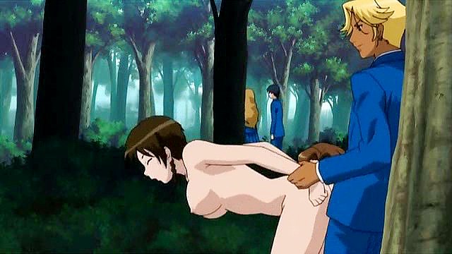 Out door group fuck in hentai movie