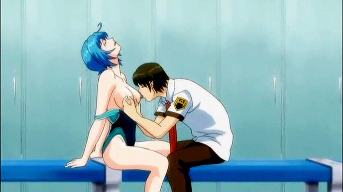 Anime girl in swimsuit in porn hentai