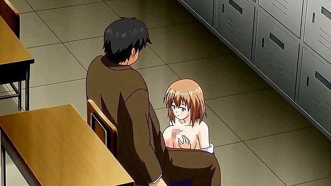 Anime boob job with thick facial