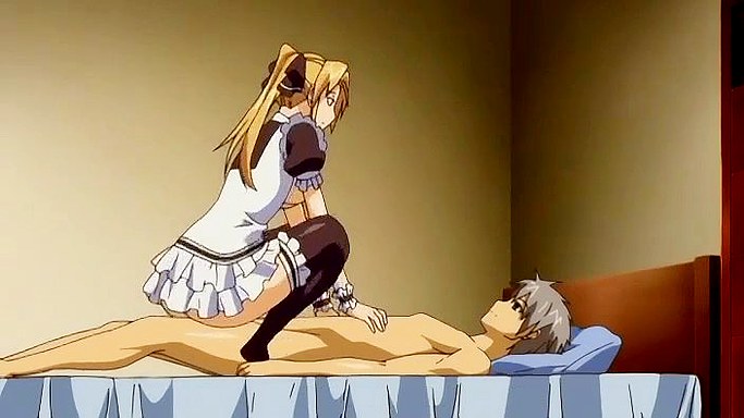 Cute blonde maid gets a creampie