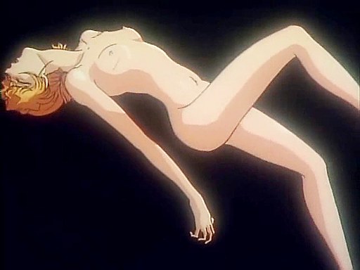 Shy blonde anime girl in first time sex