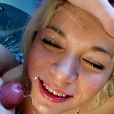 Cum on chick's face can feel like a bliss!